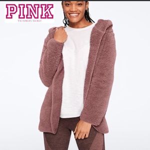 PINK Sherpa Cardigan
